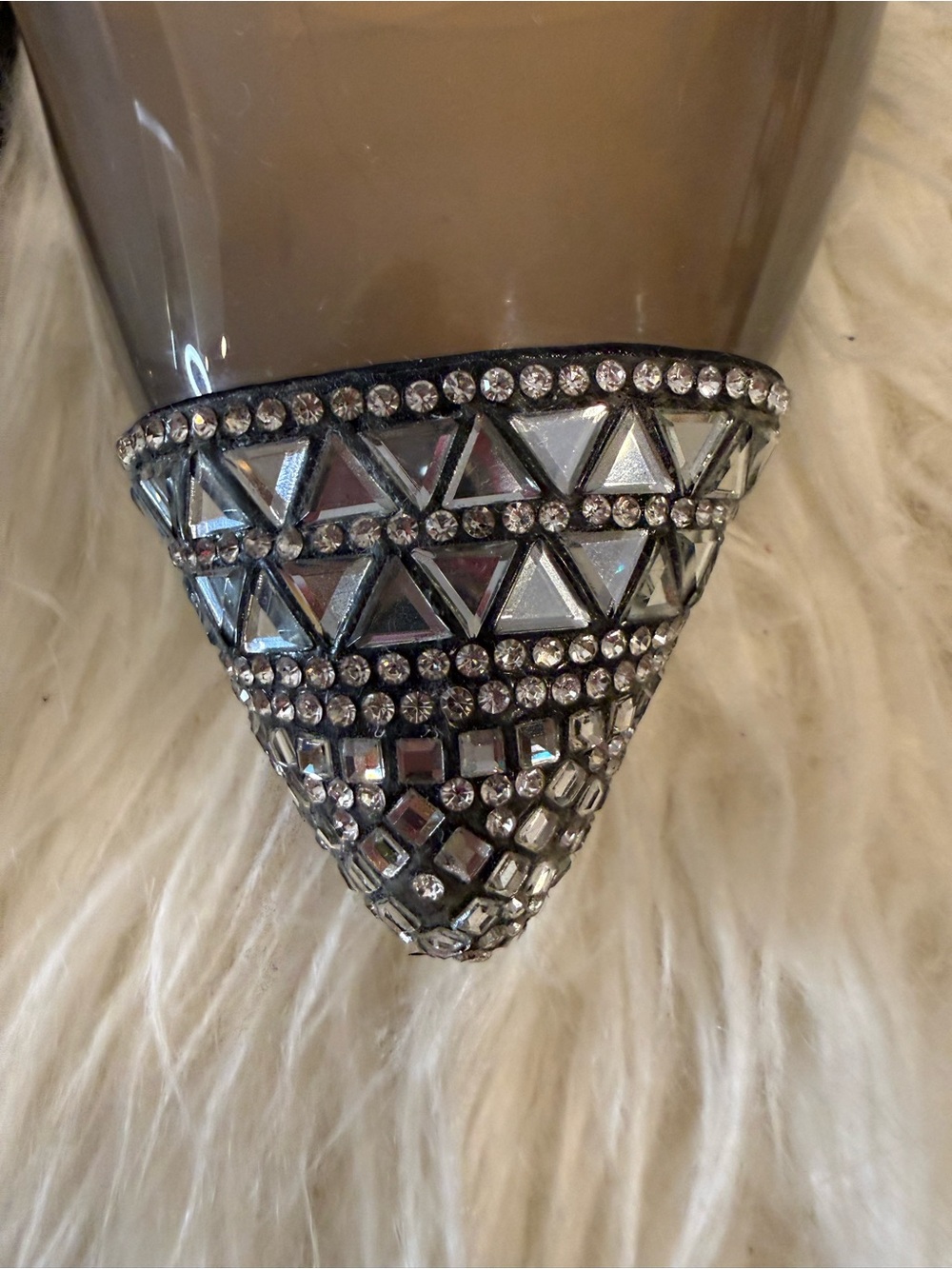 Betsey Johnson Black Crystal-Embellished Pointed-Toe Ankle-Strap Heels - Picture 5 of 12